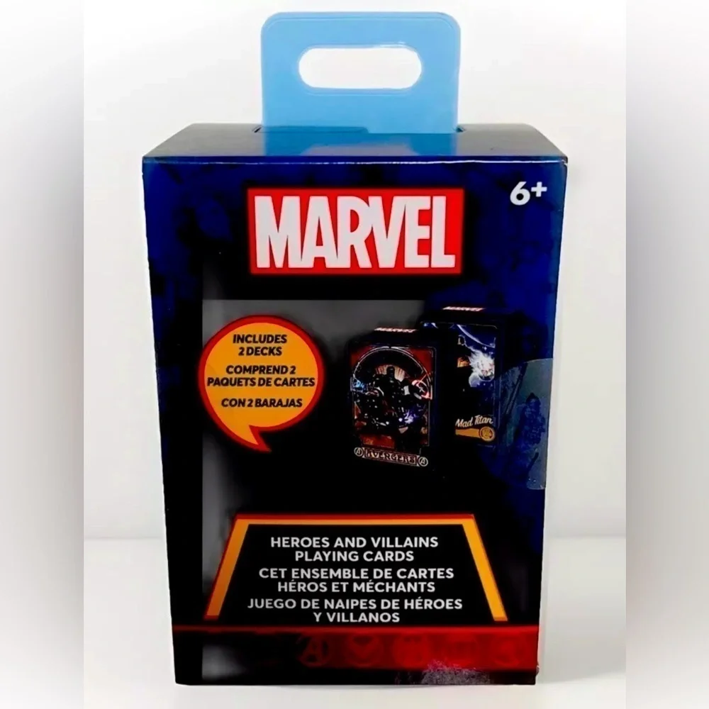 DISNEY MARVEL Heroes and Villains Playing Cards – 2-Pack Card Deck NEW